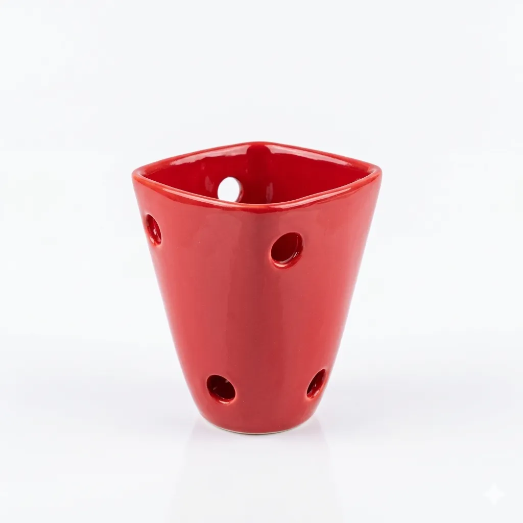 Vaso Orquidea con Hoyos (Blanco)