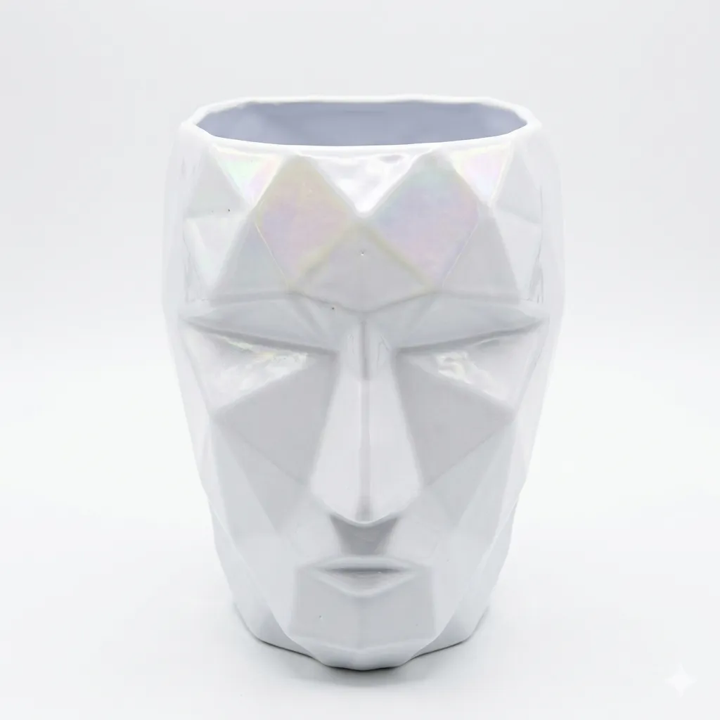 Rostro Geométrico XL (Blanco)